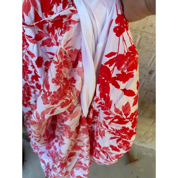 Lane Bryant Dress-Size 22/24-Red & White Floral - Picture 5 of 9